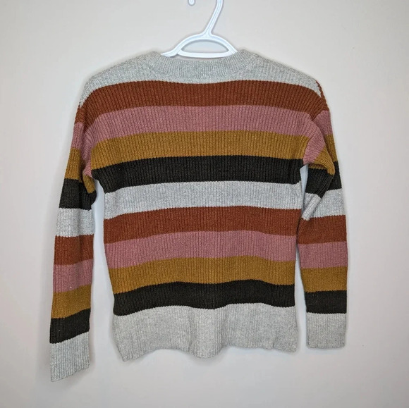 Madewell Arctic Ice Patch Pocket Pullover Sweater  in Walton Stripe Women XXS - Picture 3 of 9